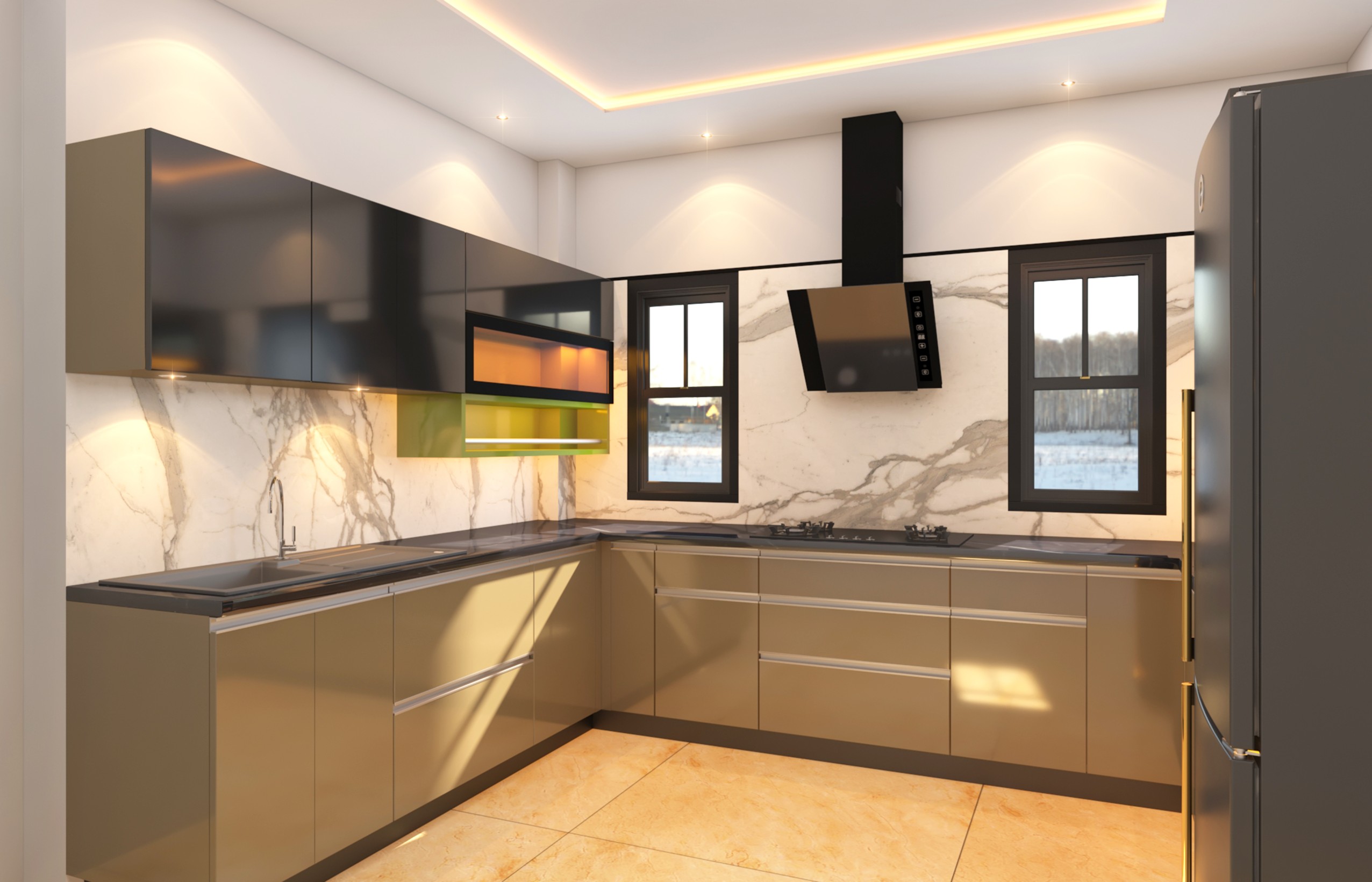 Modular Kitchen Design- L shape: The perfect pick for every kitchen space
